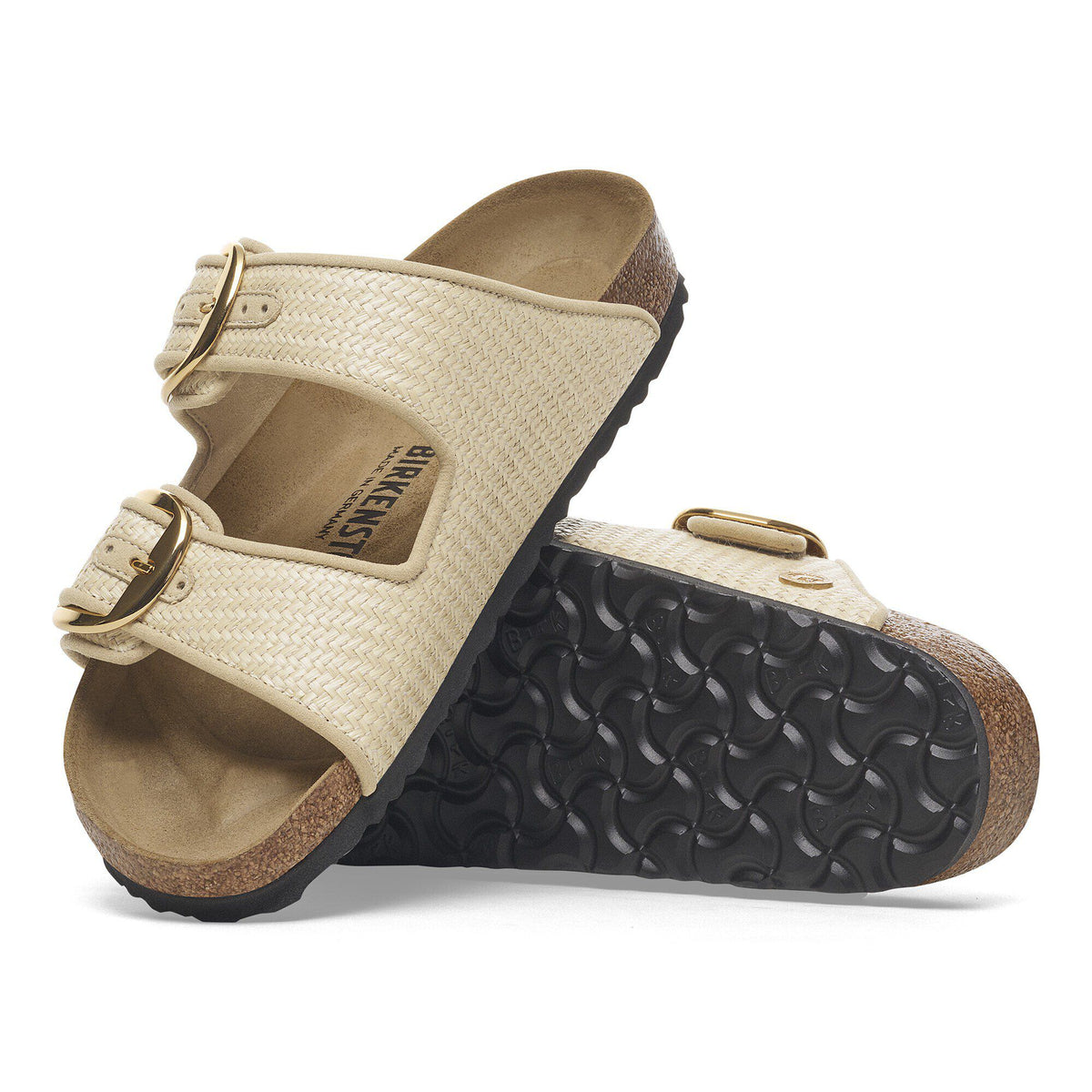 Arizona Big Buckle Textile in Color Raffia Naturale | Birkenstock