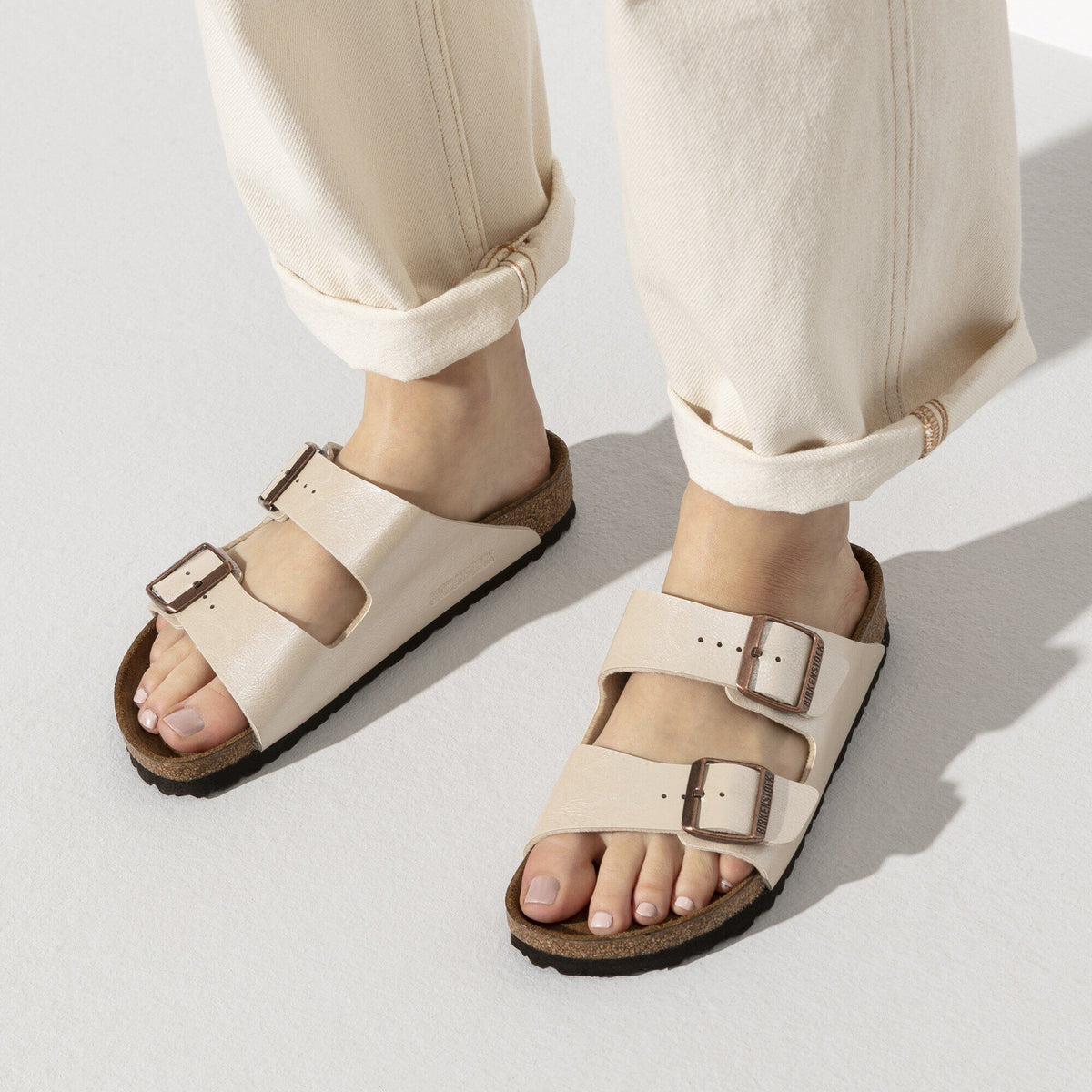 Arizona Birko-Flor in Color Graceful Pearl White | Birkenstock