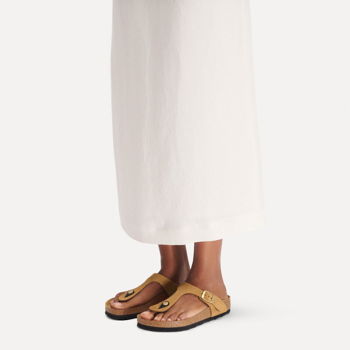 Gizeh Soft Footbed Nubuck Leather in Color Mink | Birkenstock