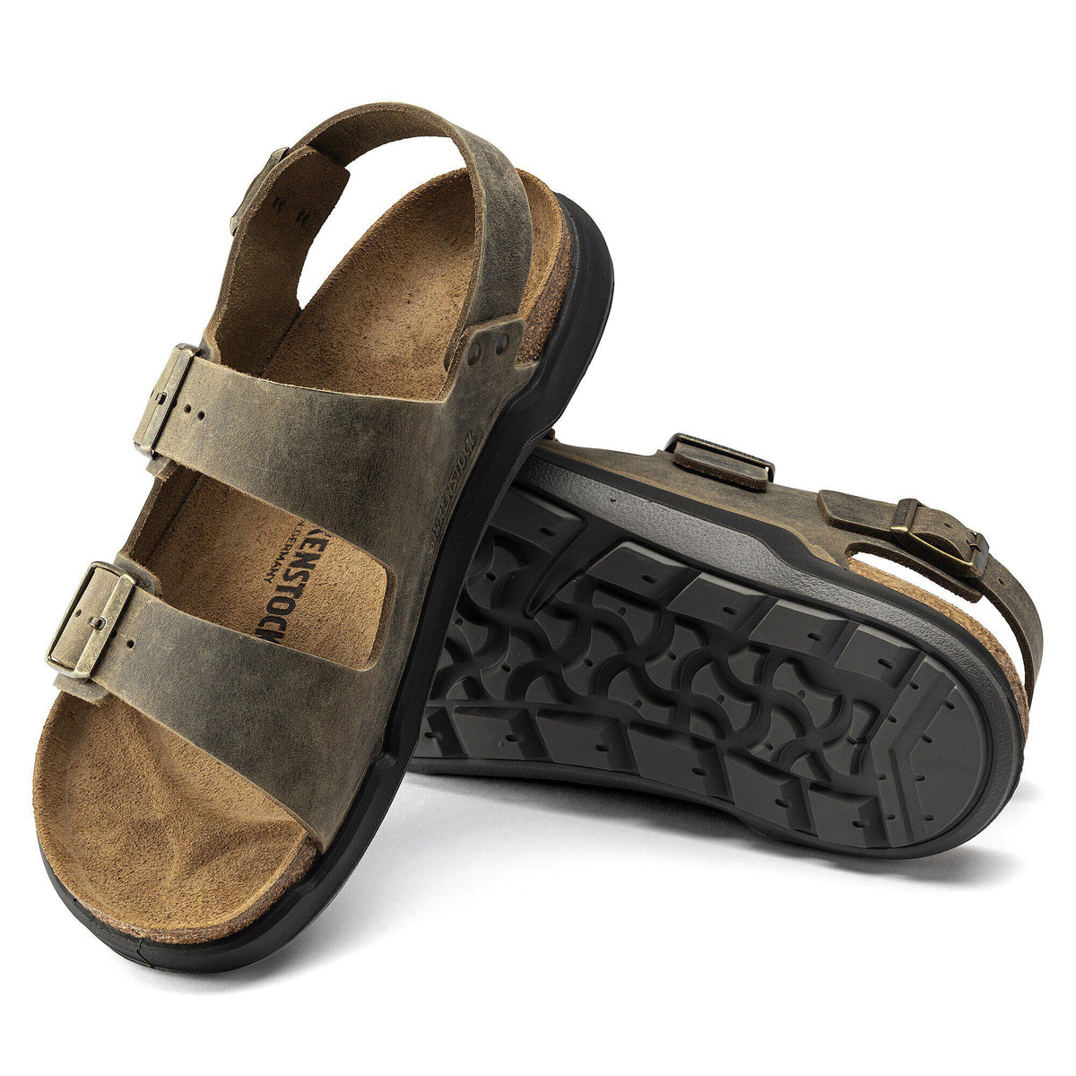 Milano Crosstown Men Oiled Leather in Color Faded Khaki | Birkenstock