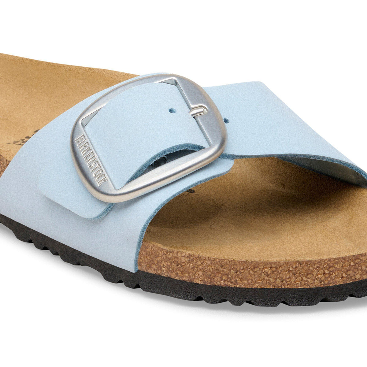 Madrid Big Buckle Nubuck Leather in Color Baby Blue | Birkenstock