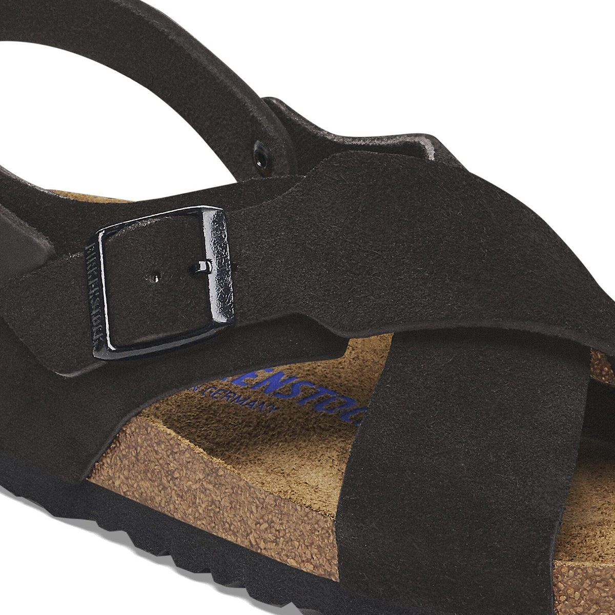 Tulum Soft Footbed Suede Nubuck in Color Black | Birkenstock