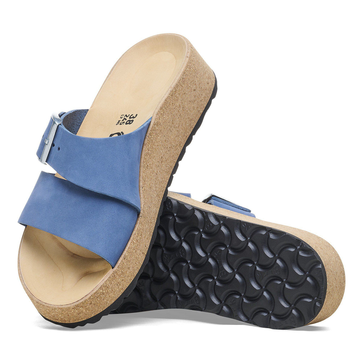 Almina Nubuck Leather in Color Elemental Blue | Birkenstock