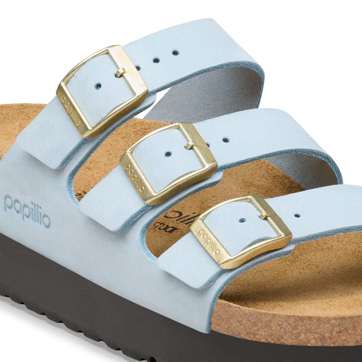 Florida Flex Platform Nubuck Leather in Color Baby Blue | Birkenstock