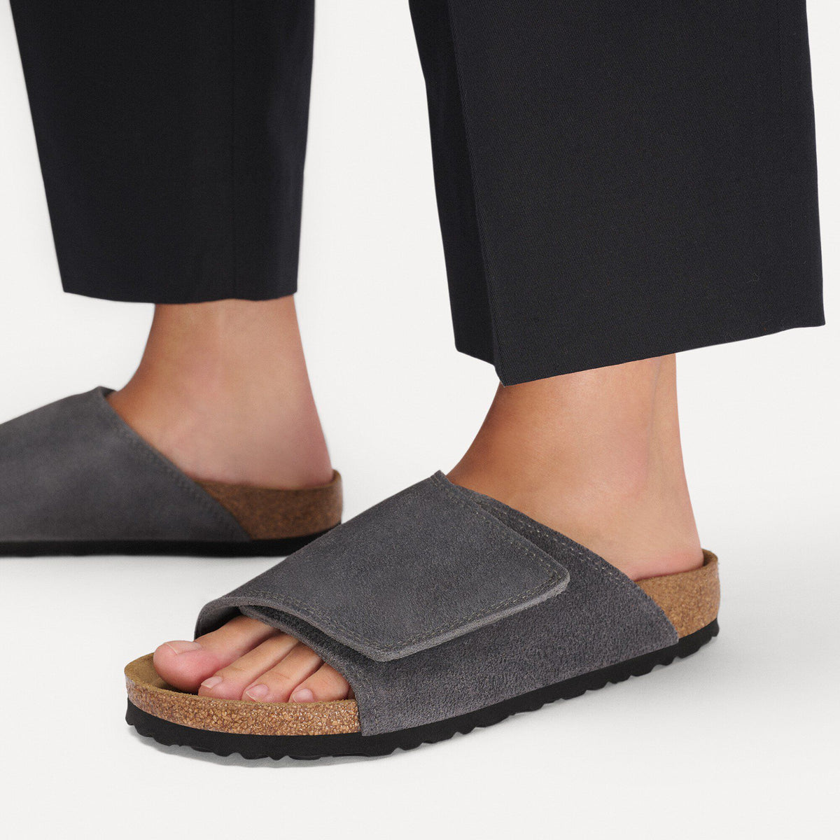 Solana Suede Leather in Color Charcoal | Birkenstock