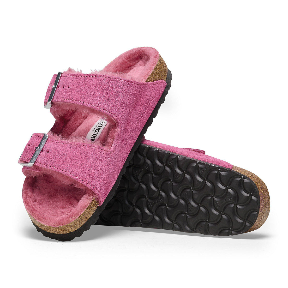 Arizona Shearling Suede Leather in Color Fuchsia Tulip | Birkenstock