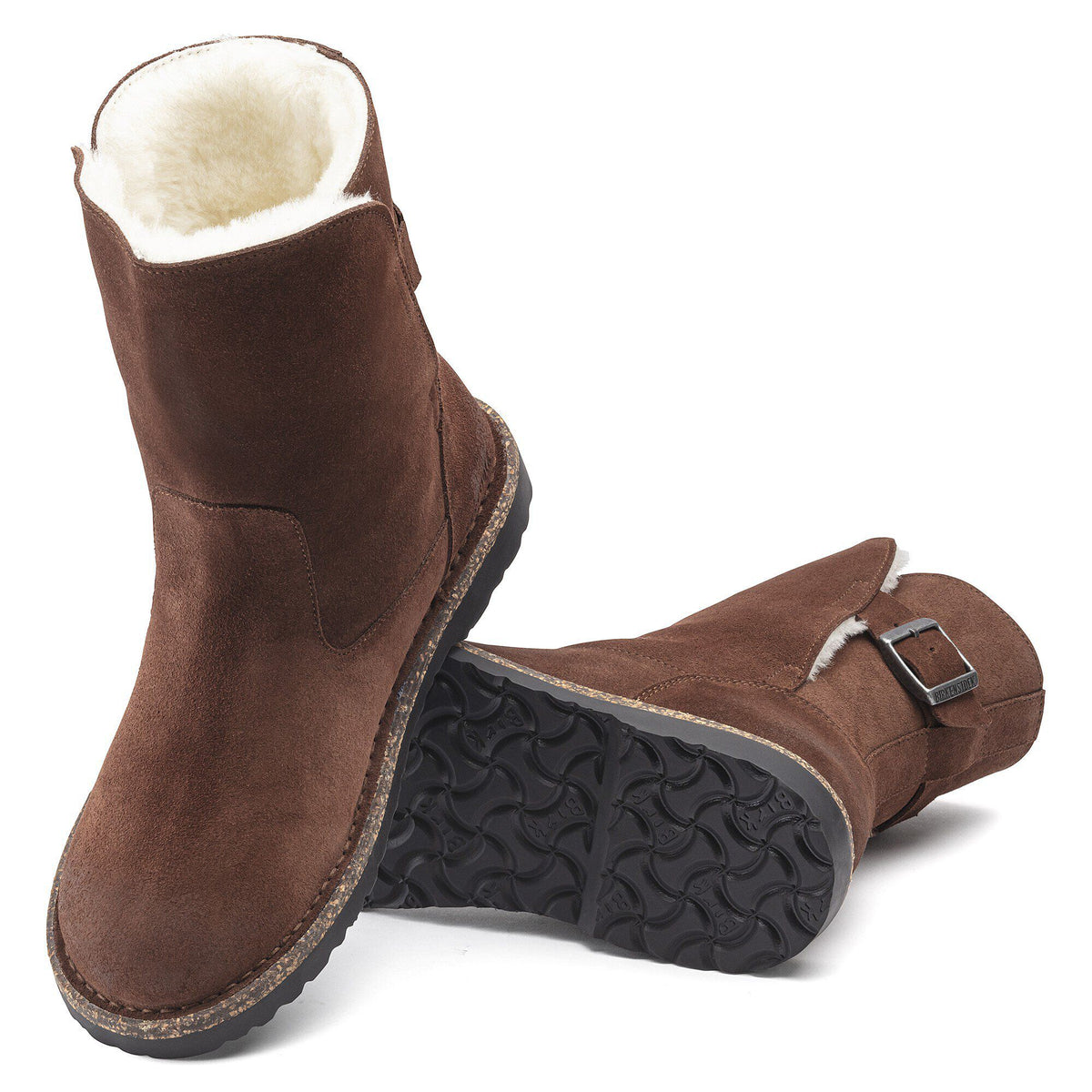 Uppsala Shearling Suede Leather in Color Espresso | Birkenstock