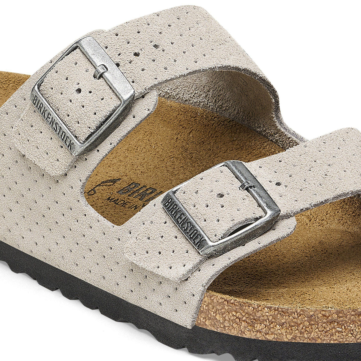 Arizona Suede Embossed in Color Dotted Stone Coin | Birkenstock