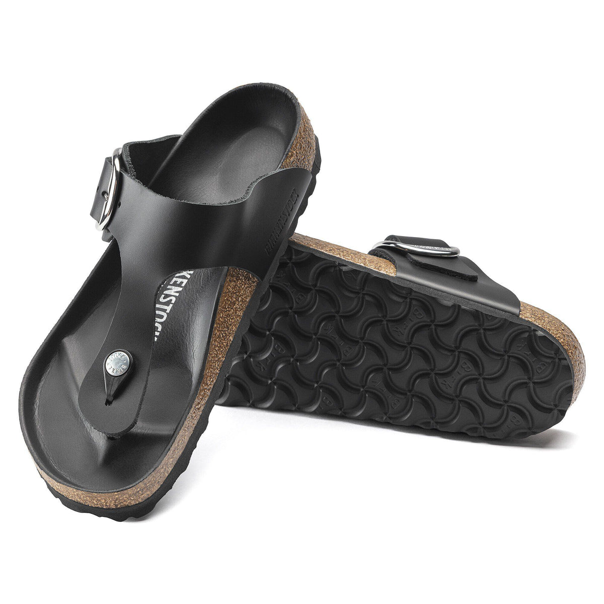 Gizeh Big Buckle Oiled Leather in Color Black | Birkenstock