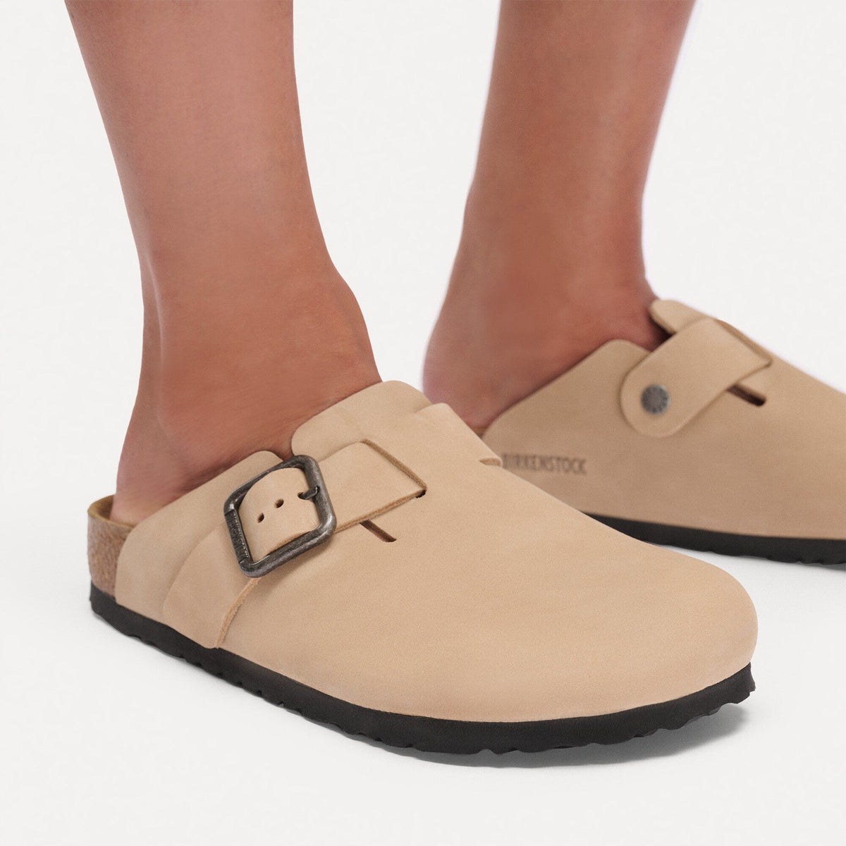 Boston Wire Buckle Nubuck Leather in Color Sandcastle | Birkenstock