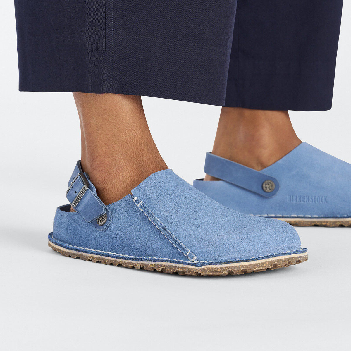 Lutry Premium Suede Suede Leather in Color Elemental Blue | Birkenstock