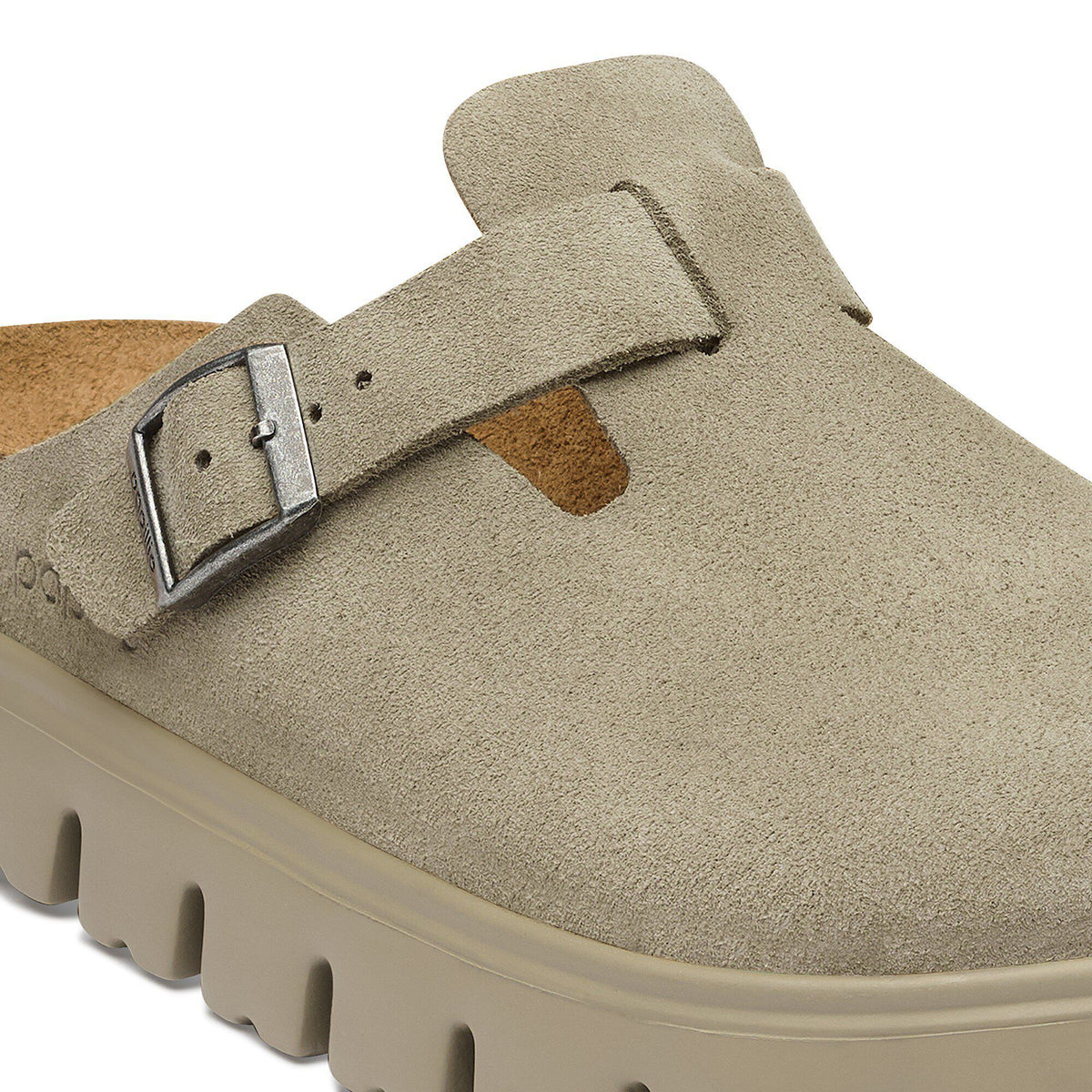 Boston Chunky Suede Leather in Color Taupe | Birkenstock
