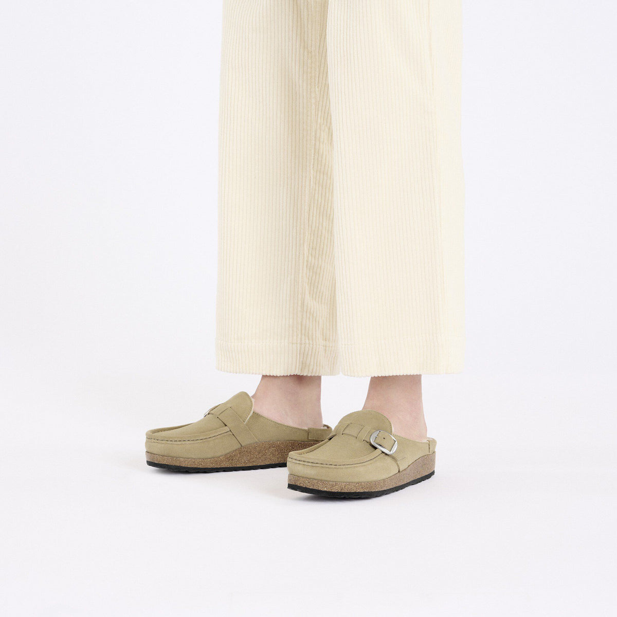 Buckley Shearling Suede Leather in Color Taupe | Birkenstock