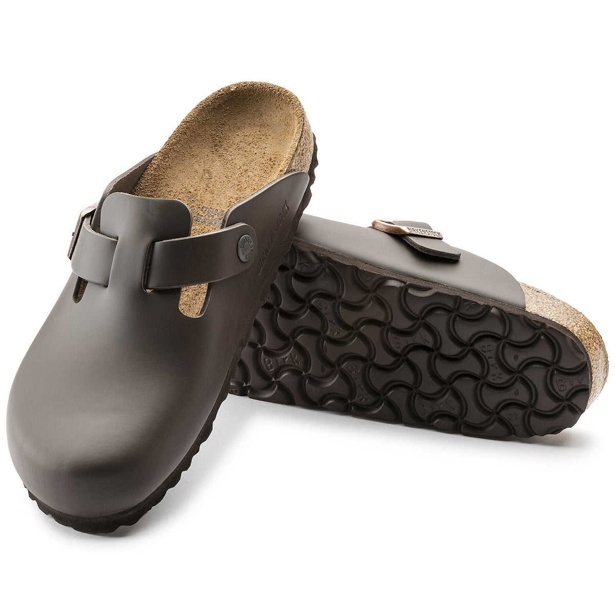 Boston Leather in Color Dark Brown | Birkenstock