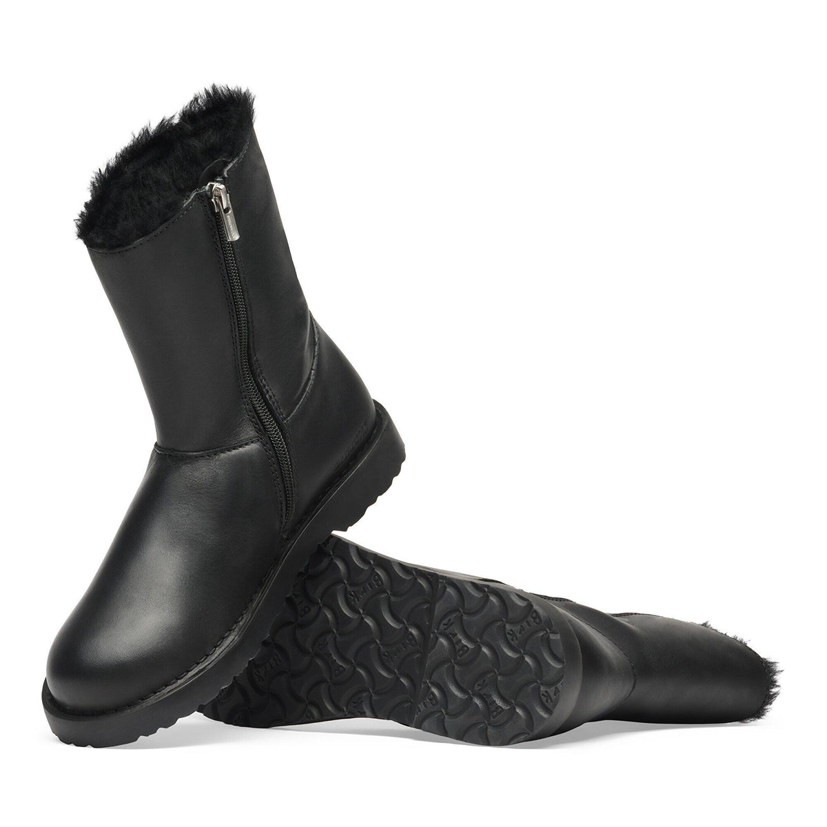 Uppsala Zip Shearling Leather in Color Black | Birkenstock