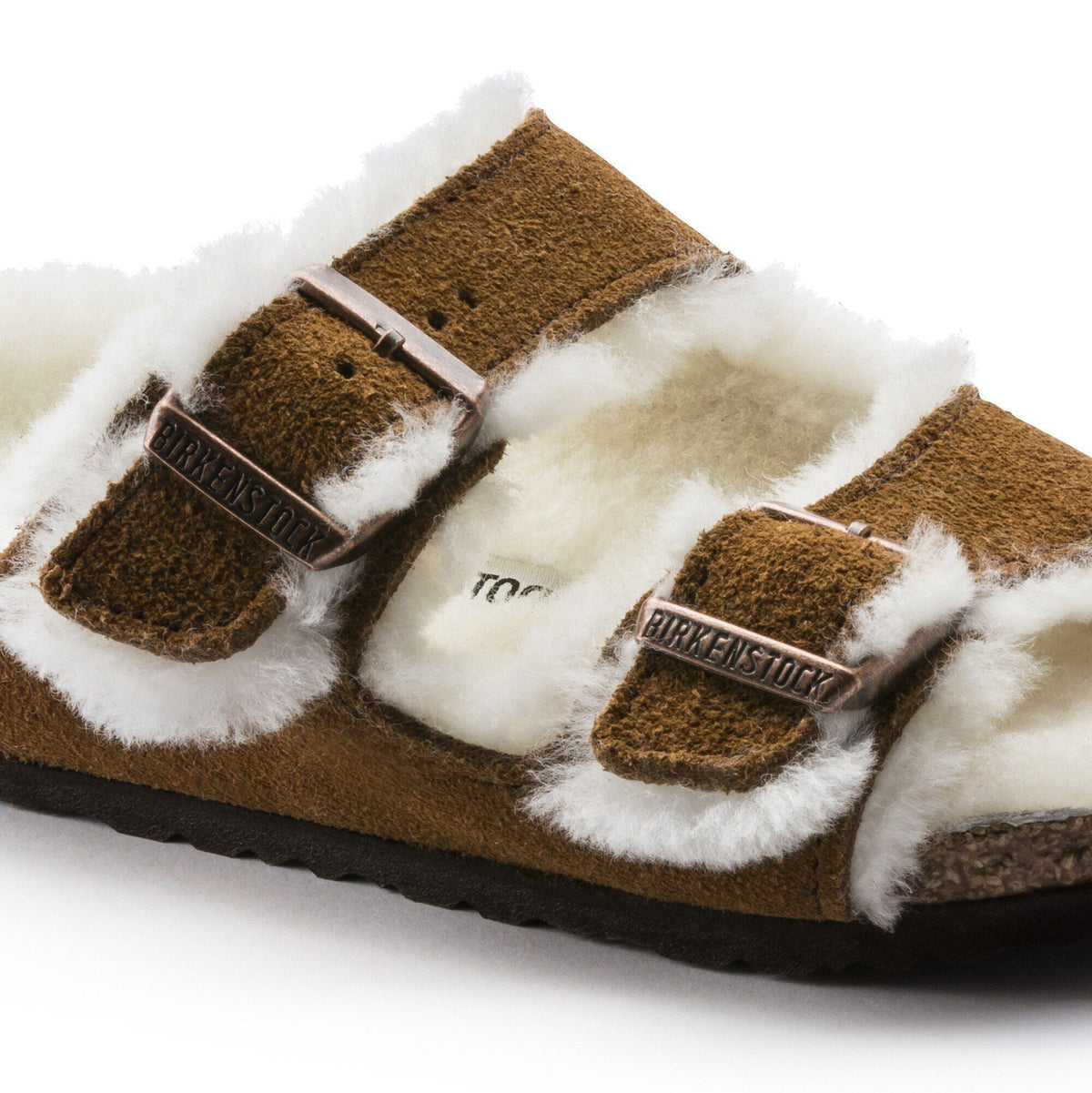 Arizona Shearling Kids Suede Leather in Color Mink | Birkenstock