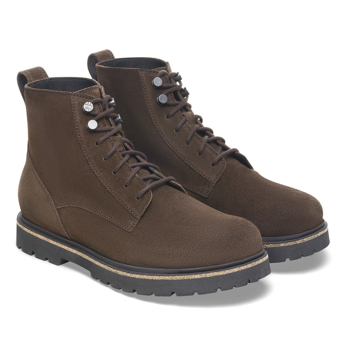 Highwood Lace Mid Men Suede Leather in Color Mocha | Birkenstock