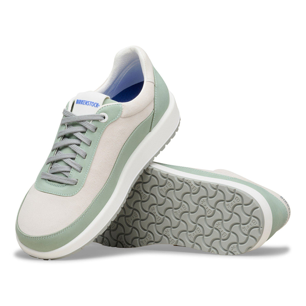 Honnef City Mixed Leather in Color Pure Sage / White | Birkenstock
