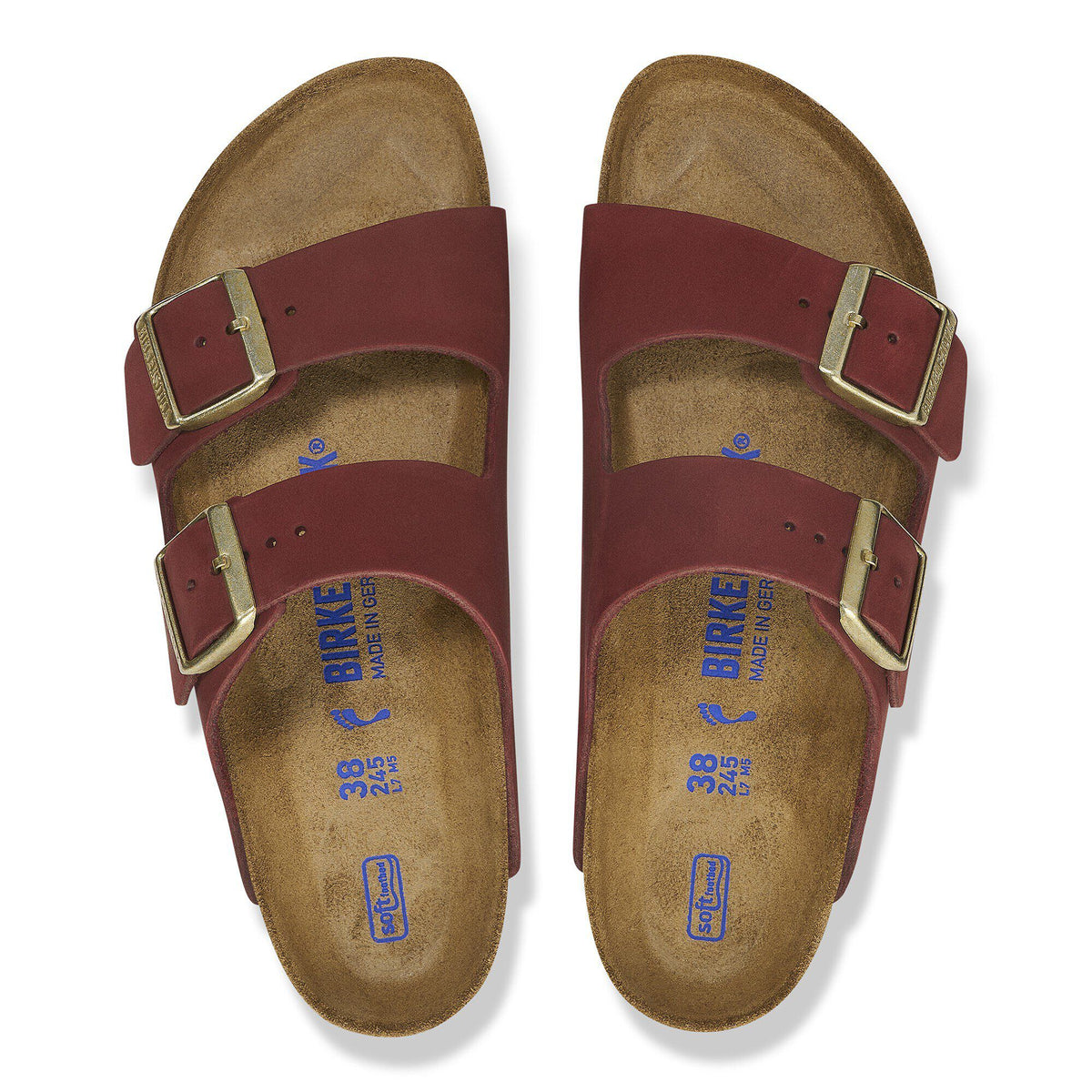 Arizona Soft Footbed Nubuck Leather in Color Zinfandel | Birkenstock