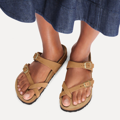 Mayari Soft Footbed Nubuck Leather in Color Mink | Birkenstock