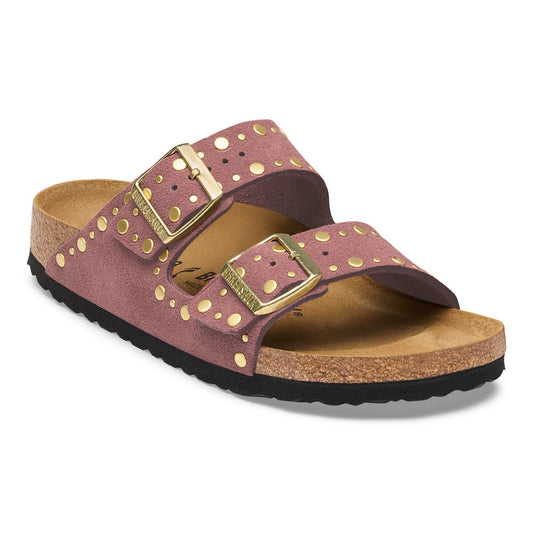 Arizona Rivets Suede Leather in Color Pepper | Birkenstock