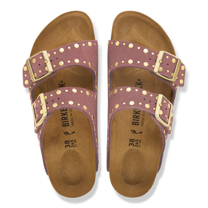 Arizona Rivets Suede Leather in Color Pepper | Birkenstock