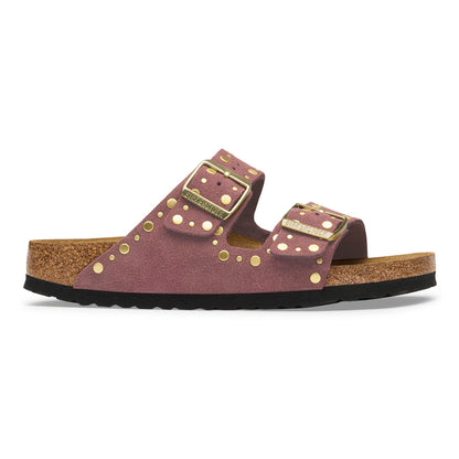 Arizona Rivets Suede Leather in Color Pepper | Birkenstock