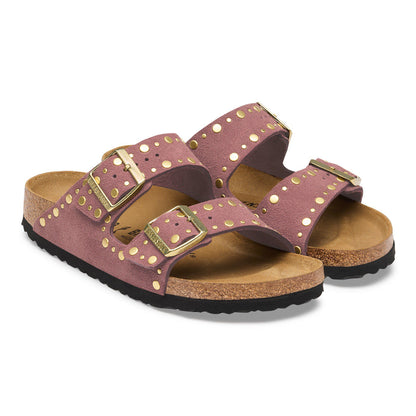 Arizona Rivets Suede Leather in Color Pepper | Birkenstock