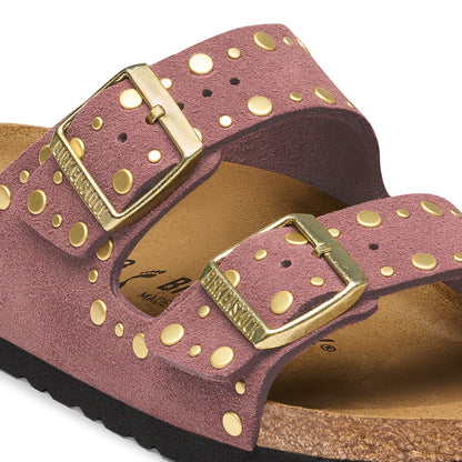 Arizona Rivets Suede Leather in Color Pepper | Birkenstock