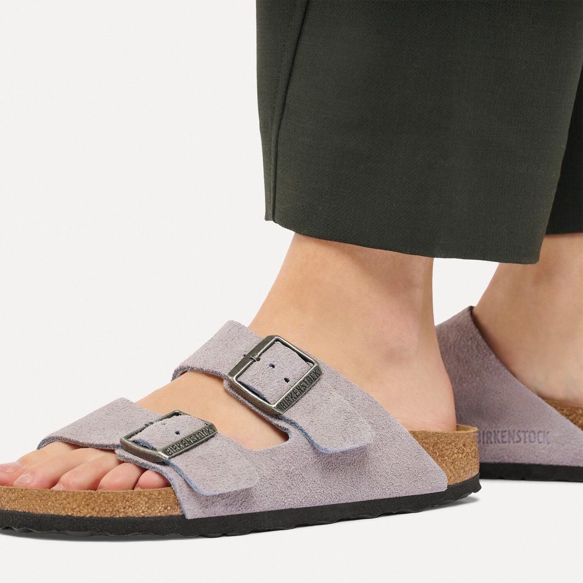Arizona Suede Leather in Color Lavender Sky | Birkenstock