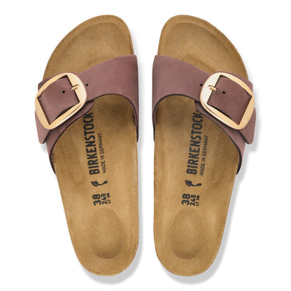 Madrid Big Buckle Nubuck Leather in Color Pepper | Birkenstock