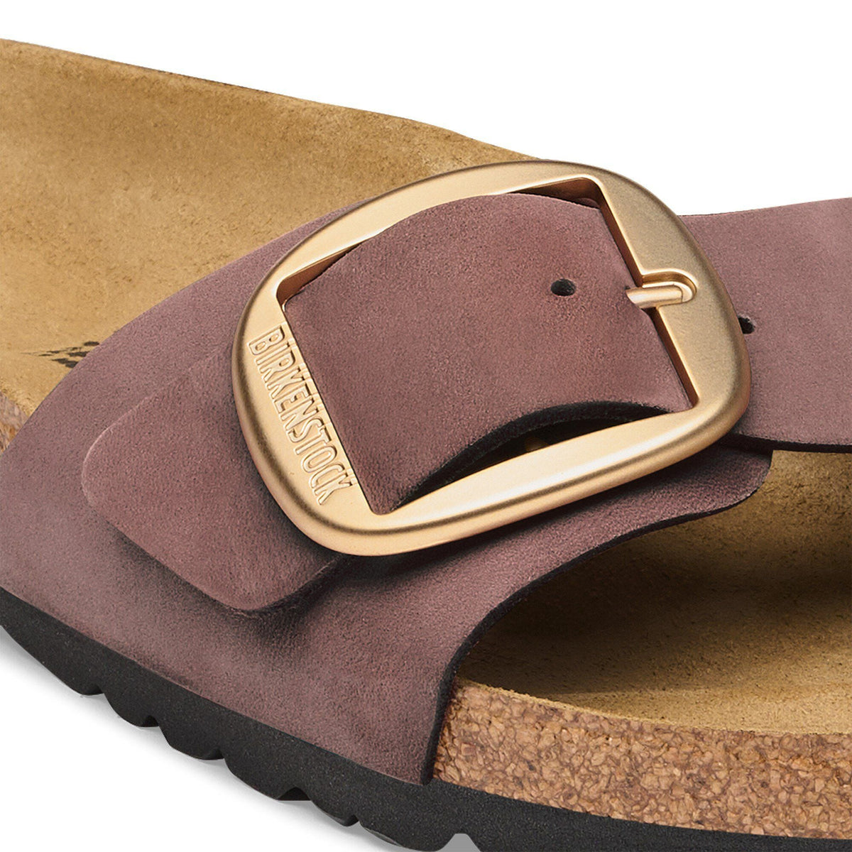 Madrid Big Buckle Nubuck Leather in Color Pepper | Birkenstock