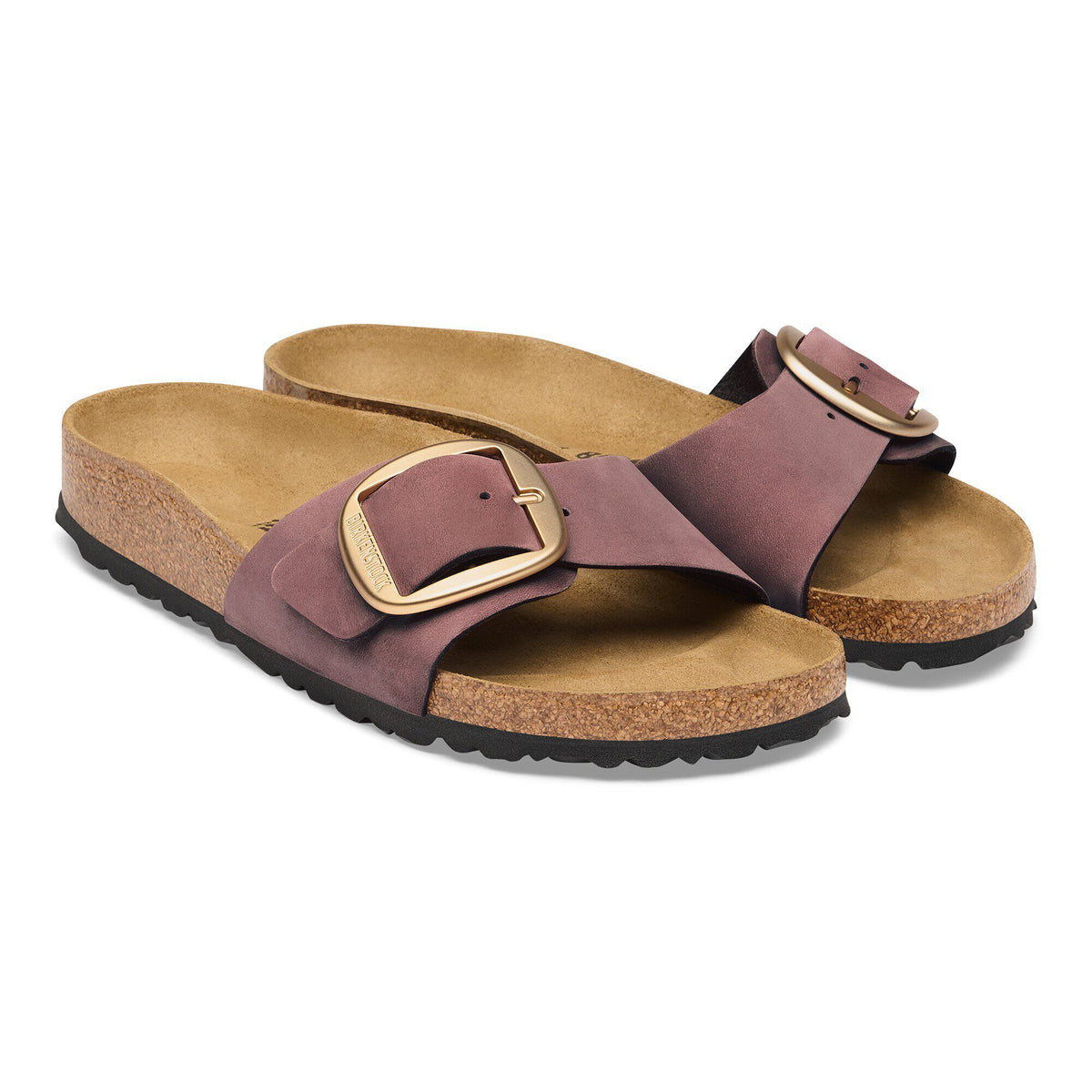 Madrid Big Buckle Nubuck Leather in Color Pepper | Birkenstock