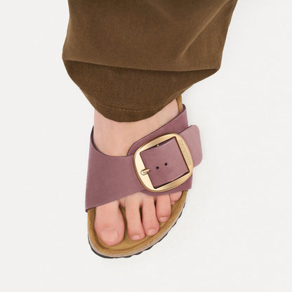 Madrid Big Buckle Nubuck Leather in Color Pepper | Birkenstock