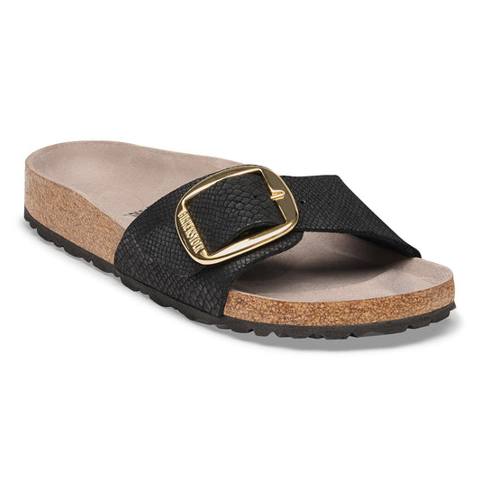 Madrid Big Buckle Synthetics in Color Python Black | Birkenstock