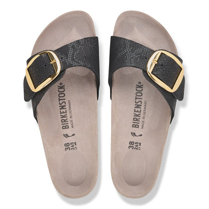 Madrid Big Buckle Synthetics in Color Python Black | Birkenstock