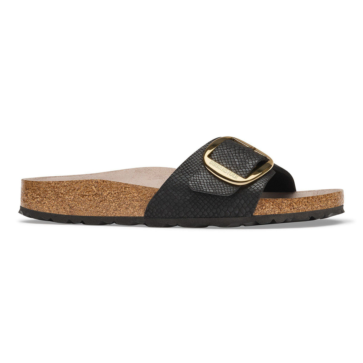 Madrid Big Buckle Synthetics in Color Python Black | Birkenstock