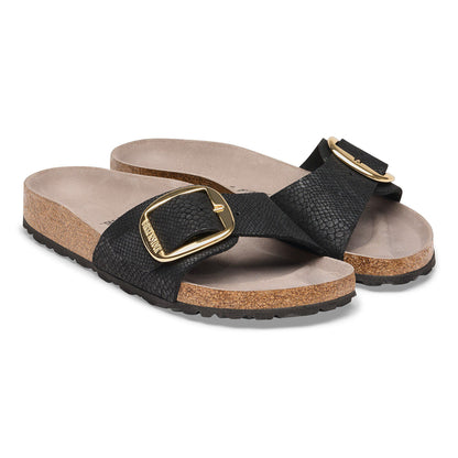 Madrid Big Buckle Synthetics in Color Python Black | Birkenstock