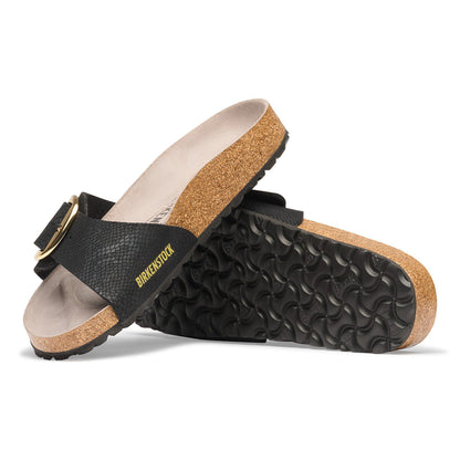 Madrid Big Buckle Synthetics in Color Python Black | Birkenstock