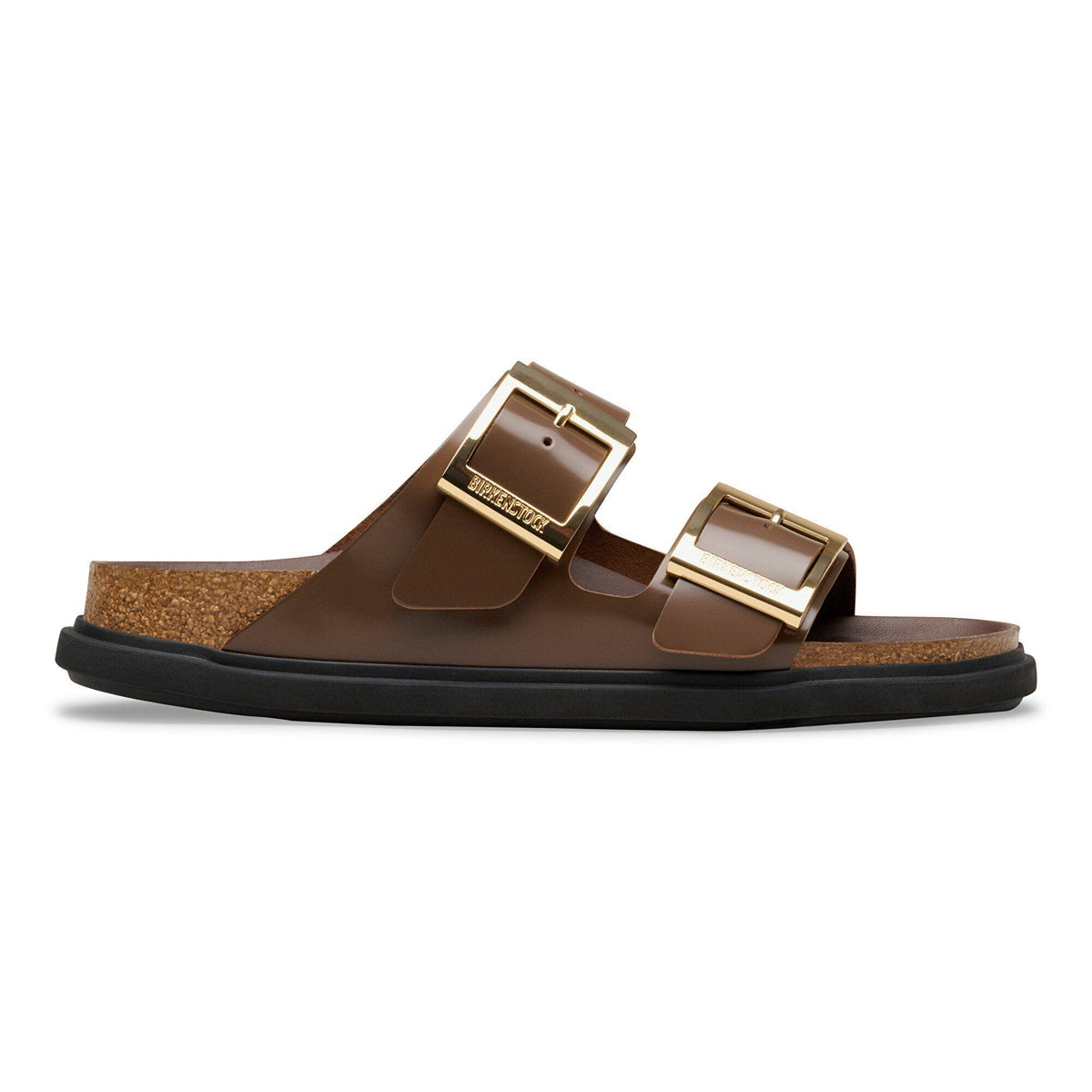 Arizona Droplet Buckle Natural Leather Patent in Color High-Shine Carafe | Birkenstock