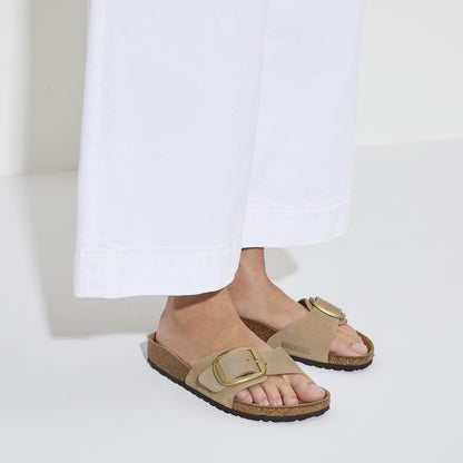 Madrid Big Buckle Nubuck Leather in Color Sandcastle | Birkenstock