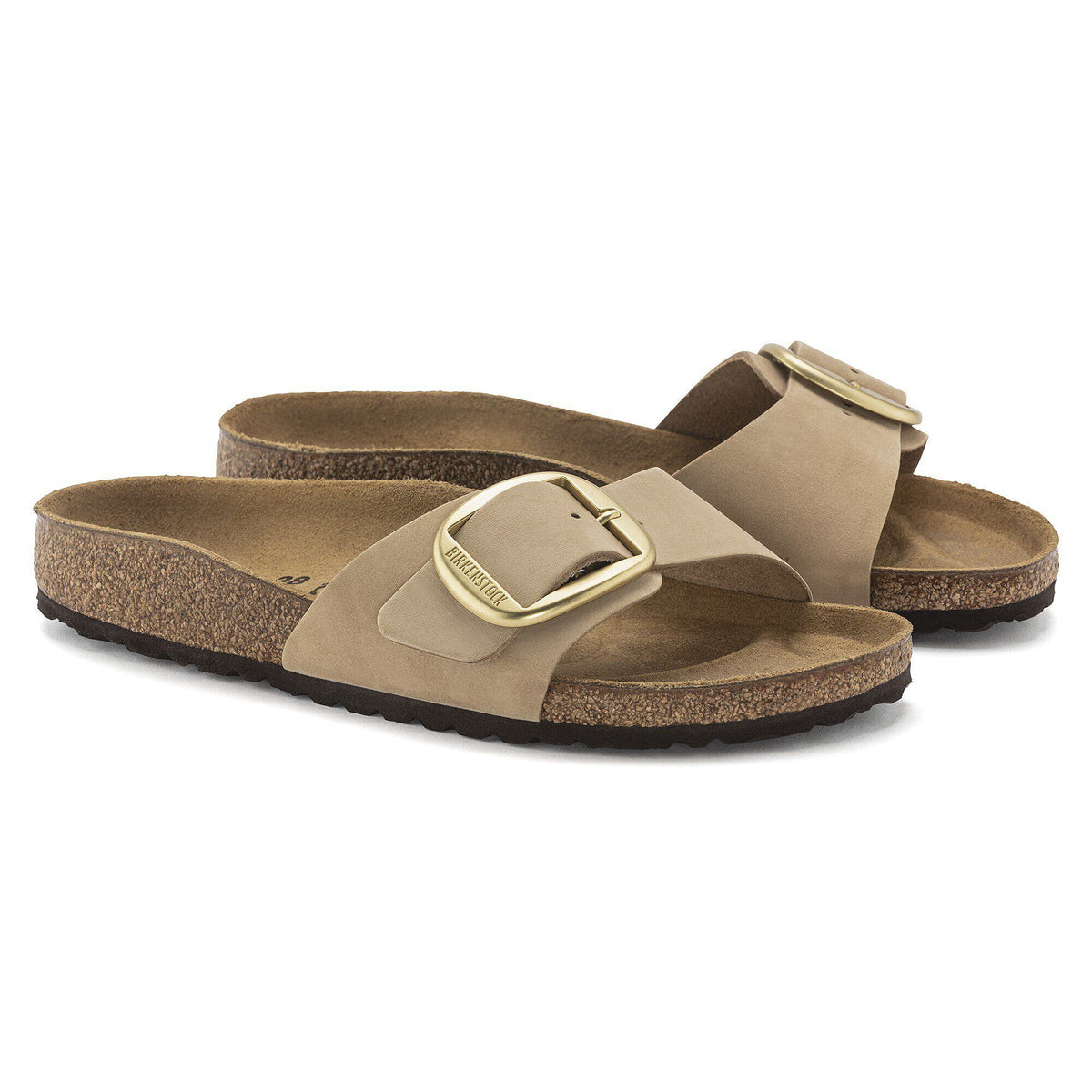 Madrid Big Buckle Nubuck Leather in Color Sandcastle | Birkenstock