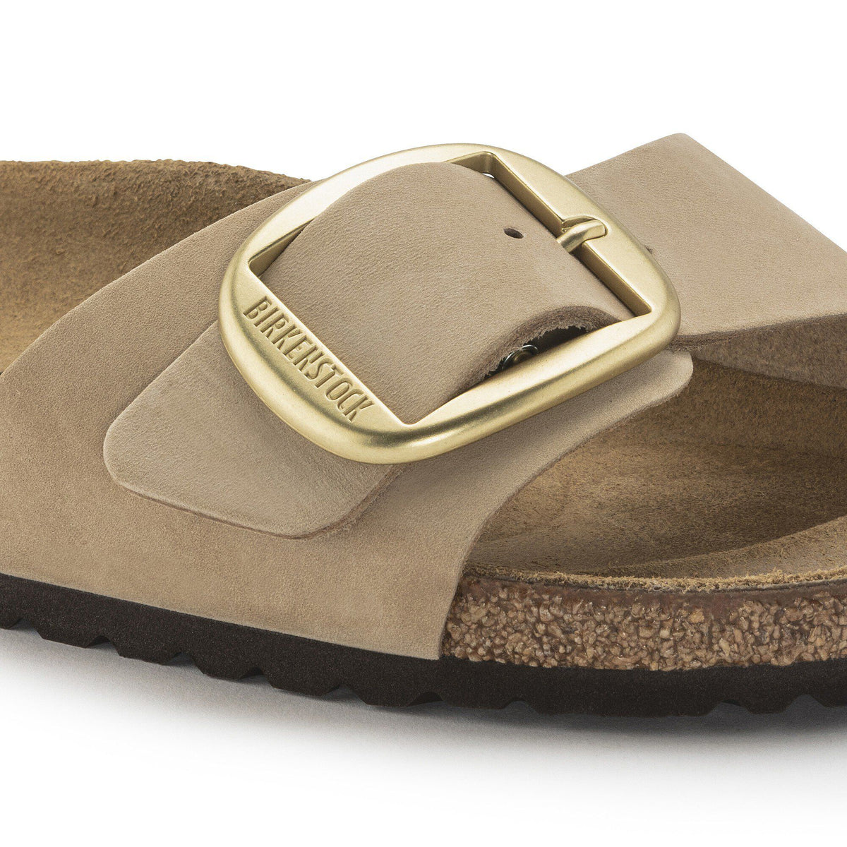 Madrid Big Buckle Nubuck Leather in Color Sandcastle | Birkenstock