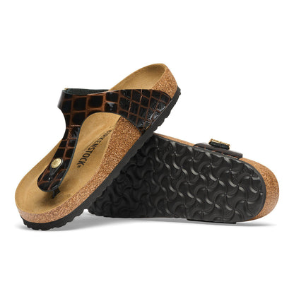 Gizeh Leather in Color Emboss Leather Black | Birkenstock