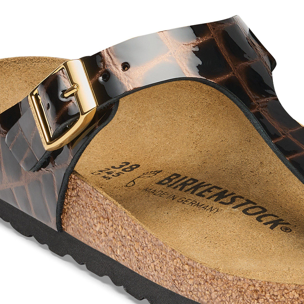 Gizeh Leather in Color Emboss Leather Black | Birkenstock