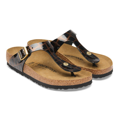Gizeh Leather in Color Emboss Leather Black | Birkenstock