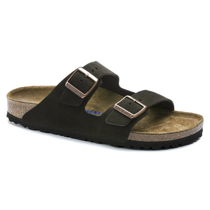 Arizona Soft Footbed Suede Leather in Color Mocha | Birkenstock