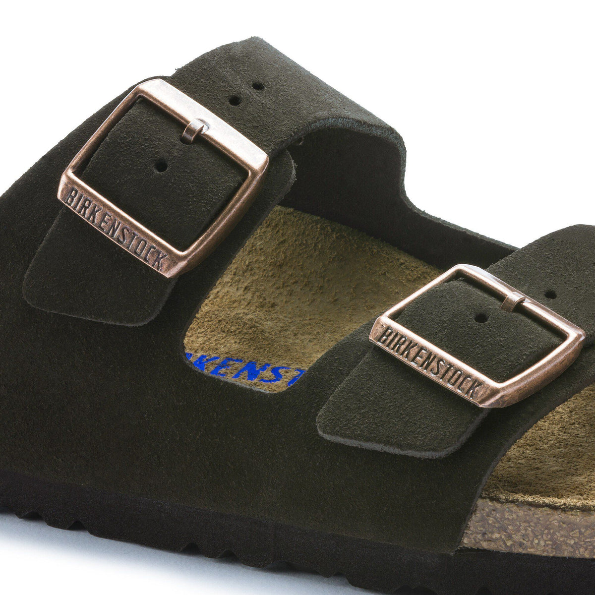 Arizona Soft Footbed Suede Leather in Color Mocha | Birkenstock