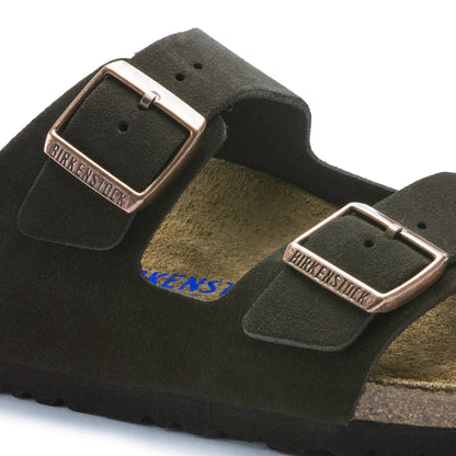 Arizona Soft Footbed Suede Leather in Color Mocha | Birkenstock