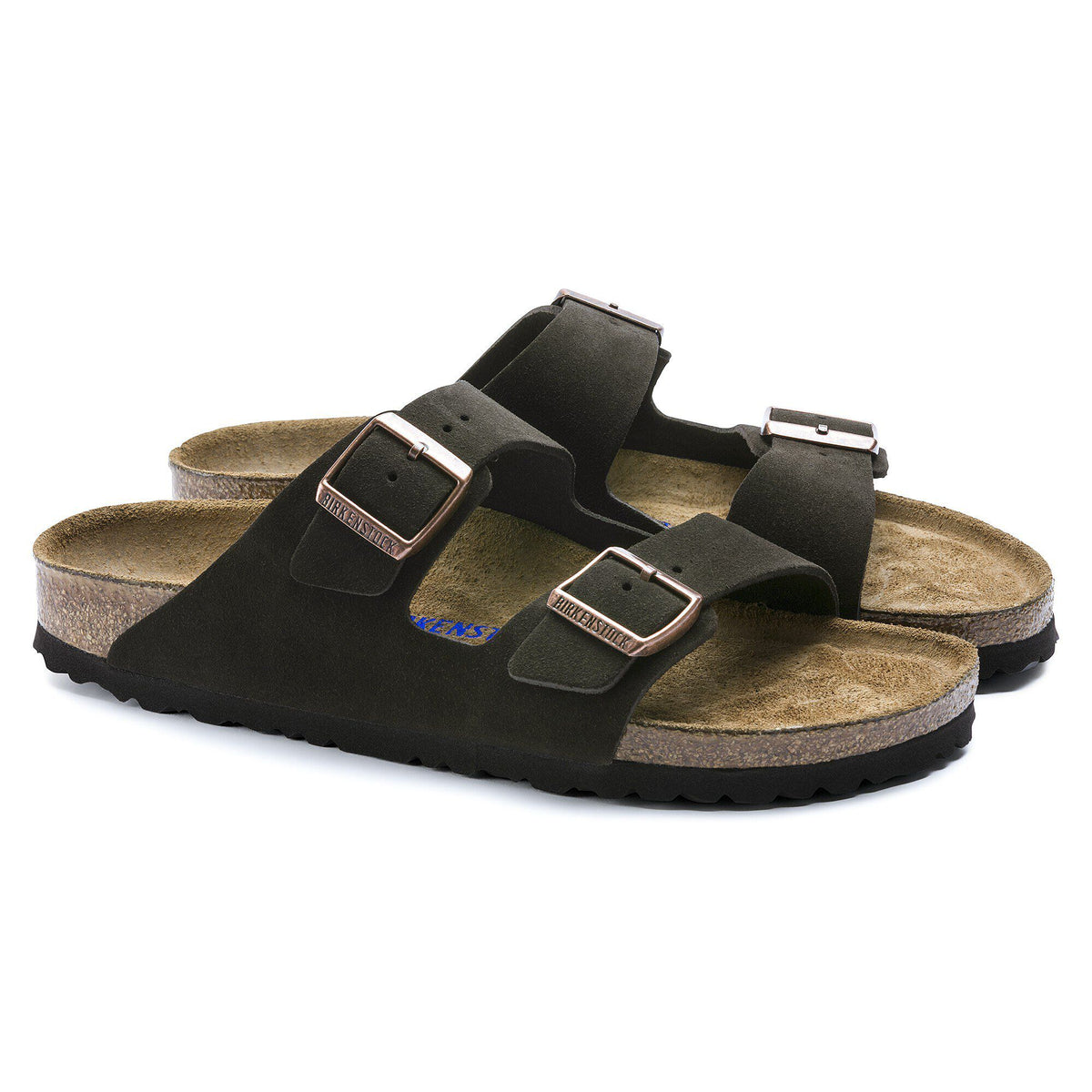 Arizona Soft Footbed Suede Leather in Color Mocha | Birkenstock